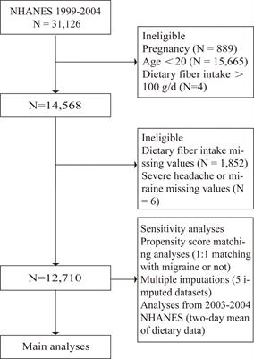 The association between dietary <mark class="highlighted">fiber intake</mark> and severe headaches or migraine in US adults